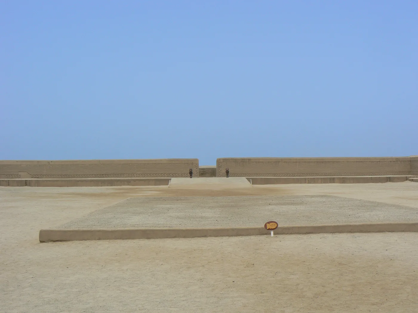 A restored ceremonial court at Chan Chan near Trujillo