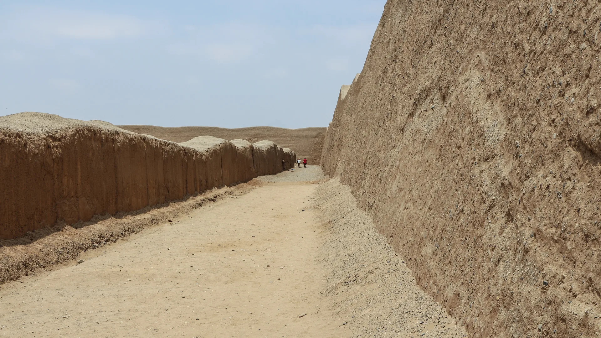 The adobe walls and friezes of Chan Chan near Trujillo, Peru